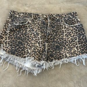 Forever 21 Leopard Print High Waist Shorts